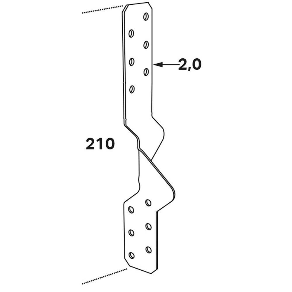 Takåsfäste FAST RRFU 210x2,0 mm