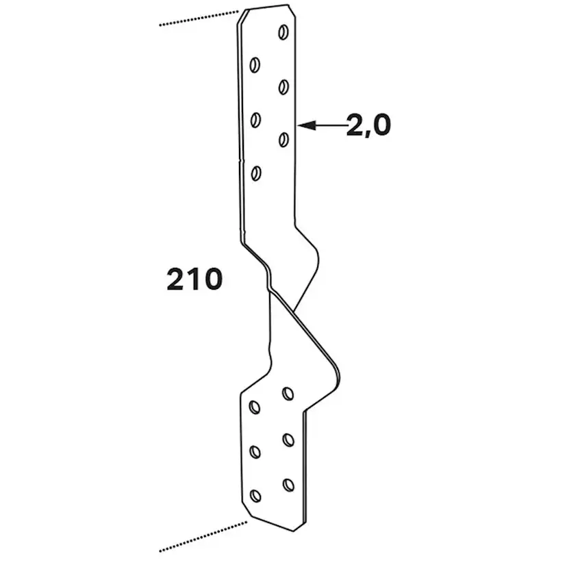 Takåsfäste FAST RRFU 210x2,0 mm
