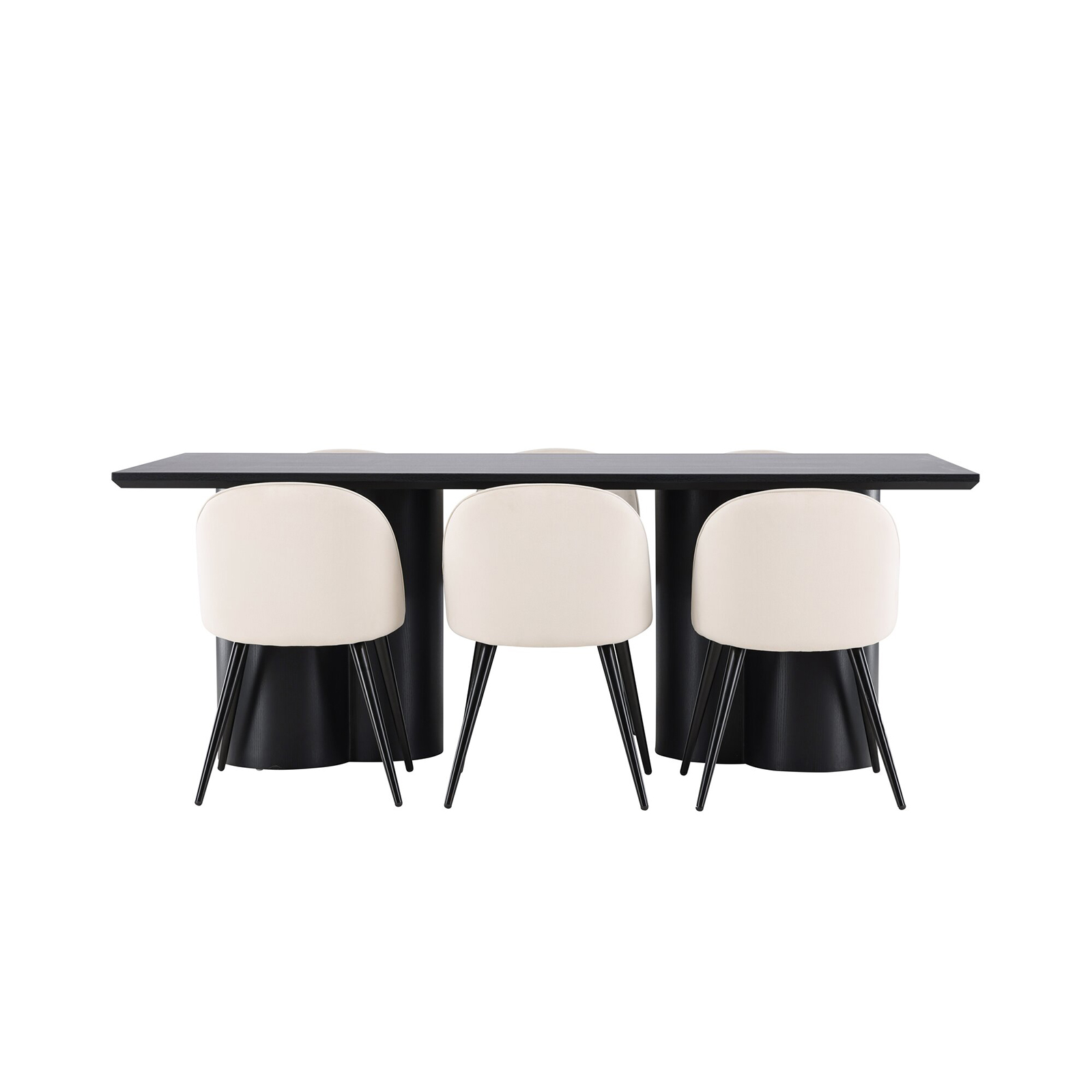 Matgrupp Venture Home Olivia 210 med 6 st Velvet Stolar