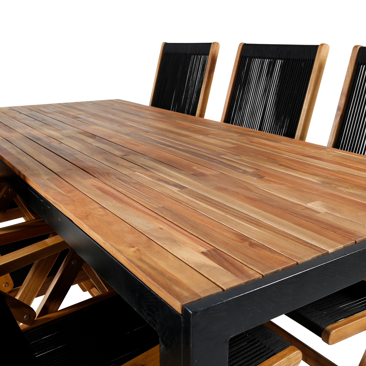 Bois Dining table 200*100cm  - Black Legs / Acacia Akacia/Svart