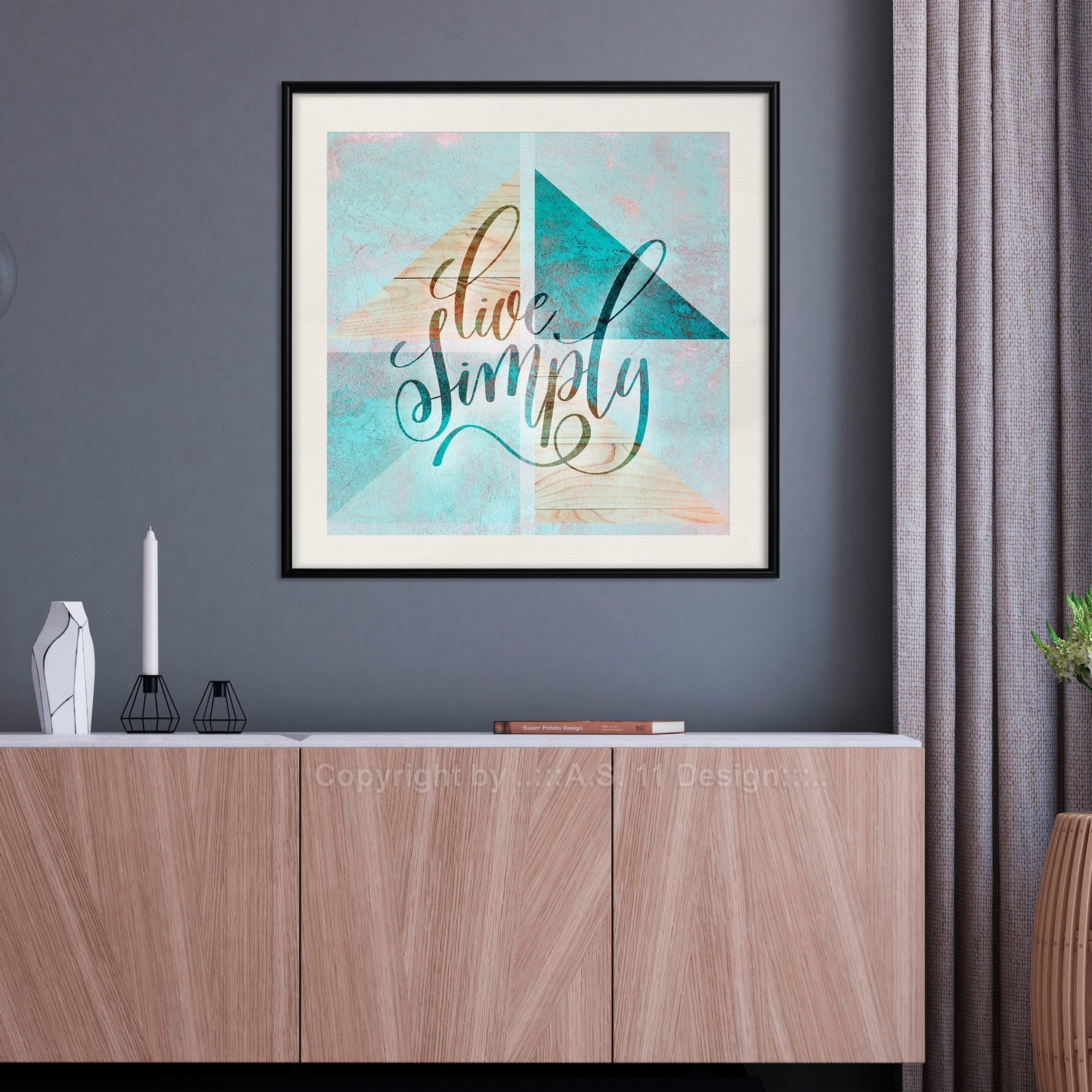 Poster Artgeist Affisch Live Simply