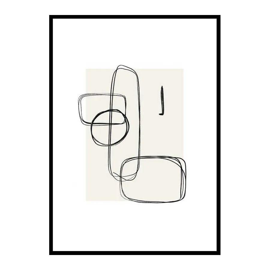 Poster Gallerix Abstract Brushed No1