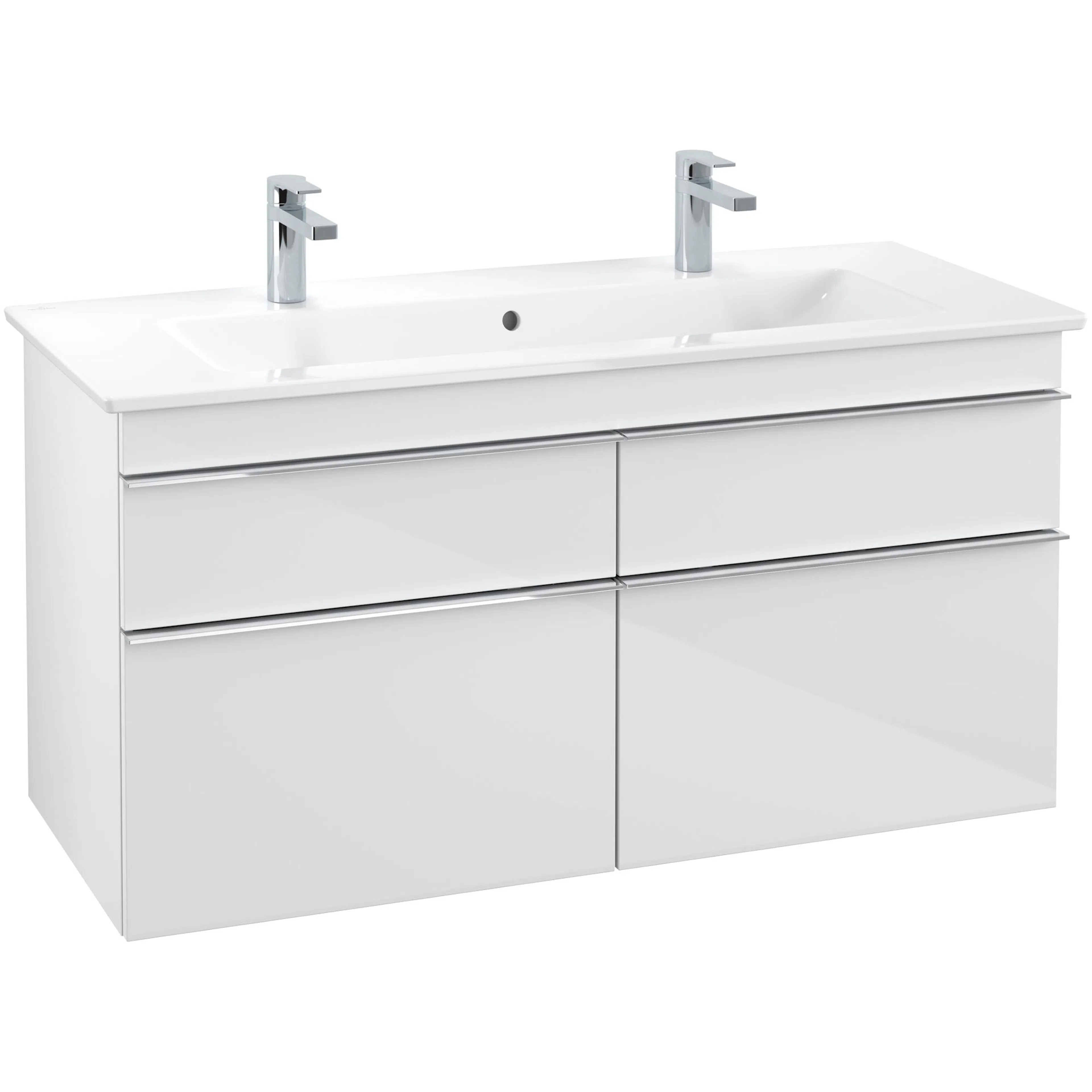 Tvättställsskåp Villeroy & Boch Venticello A92901DH Vit Högblank, Handtag: Krom