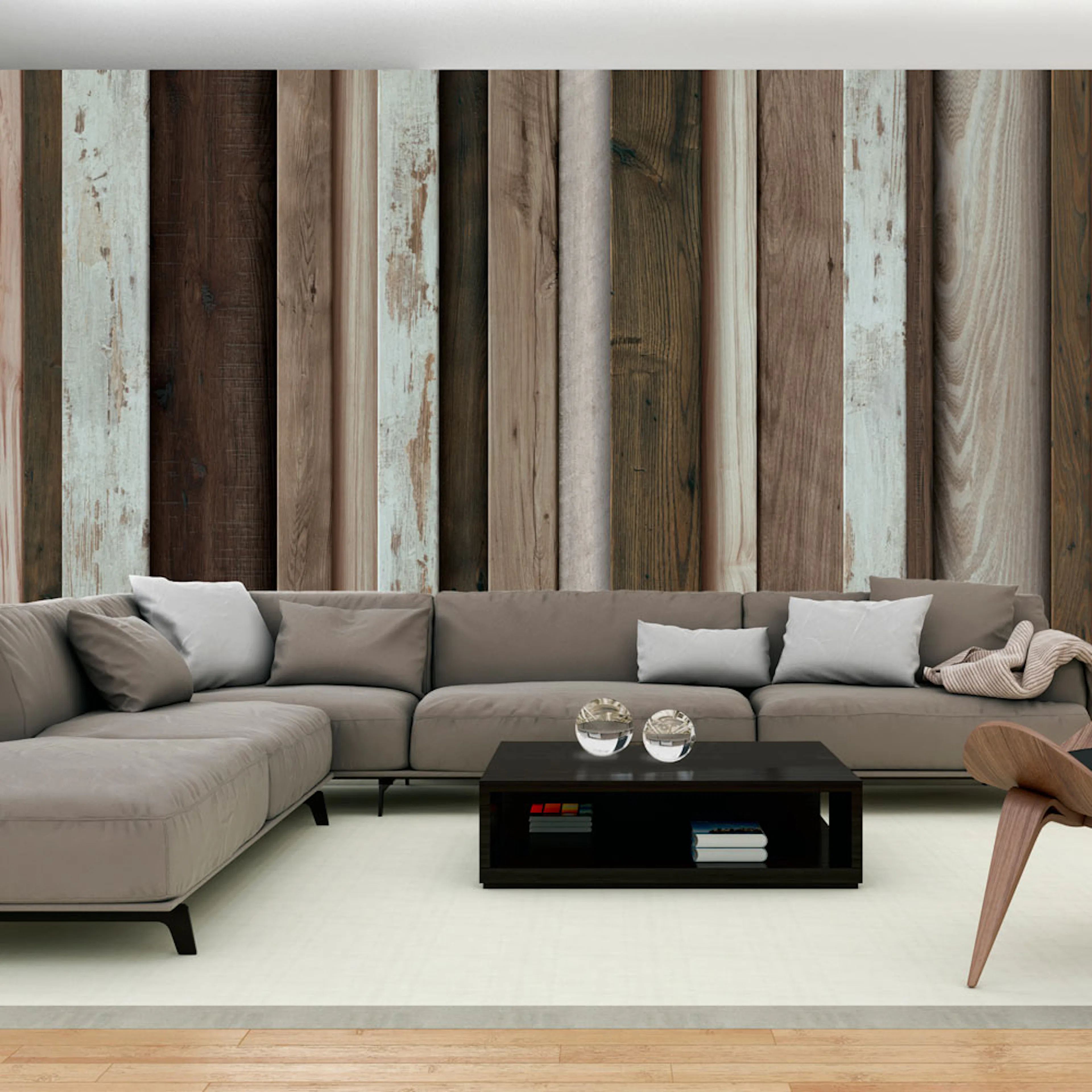 Fototapet Arkiio Självhäftande Wooden Fan 490x280