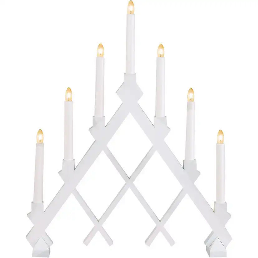 Ljusstake Rut Vit