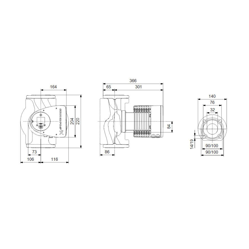 Cirkulationspump Grundfos Magna3 F