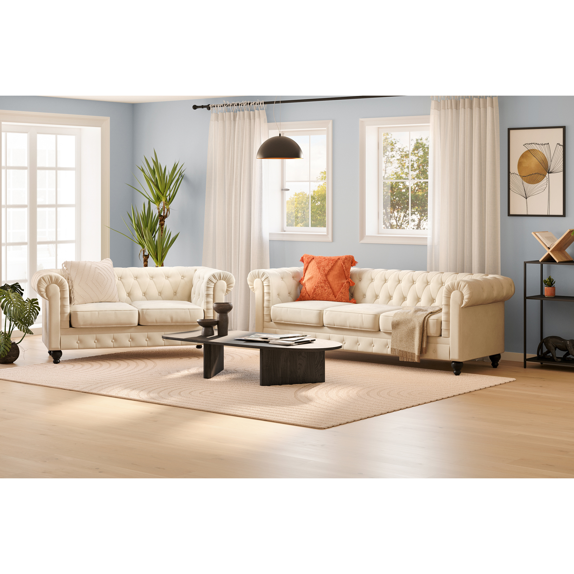 Soffgrupp Manor House Chesterfield Lyx 3-sits och 2-sits