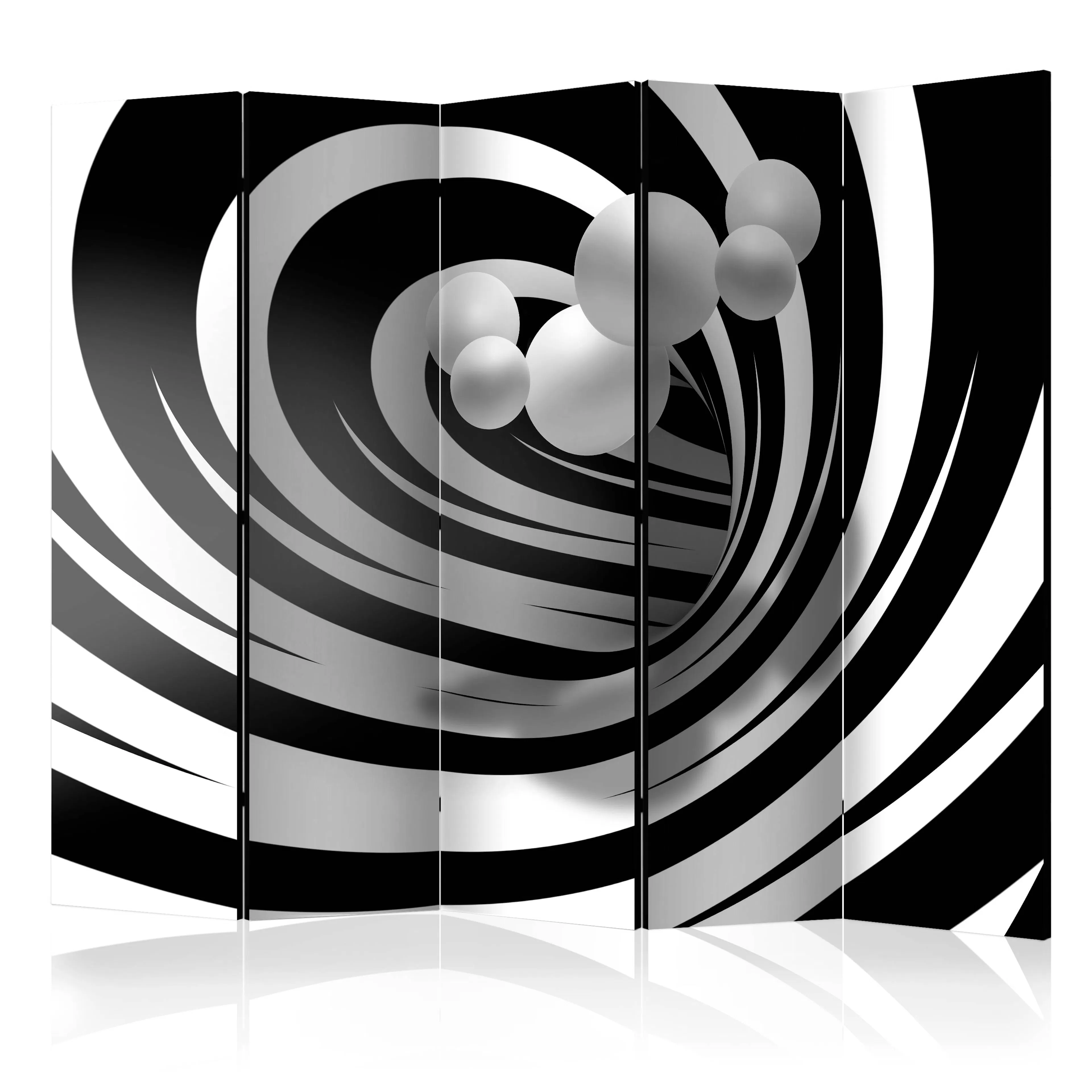 Rumsavdelare Skärmvägg Arkiio Twisted In Black and White II 225x172 cm