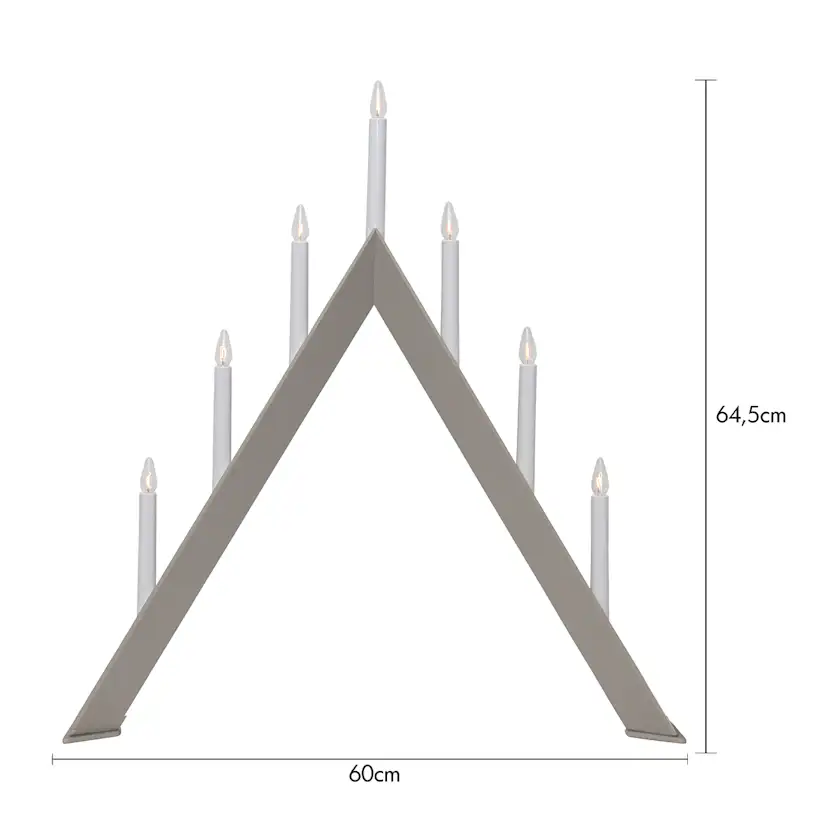 Adventsljusstake Star Trading Arrow 64 cm 7L