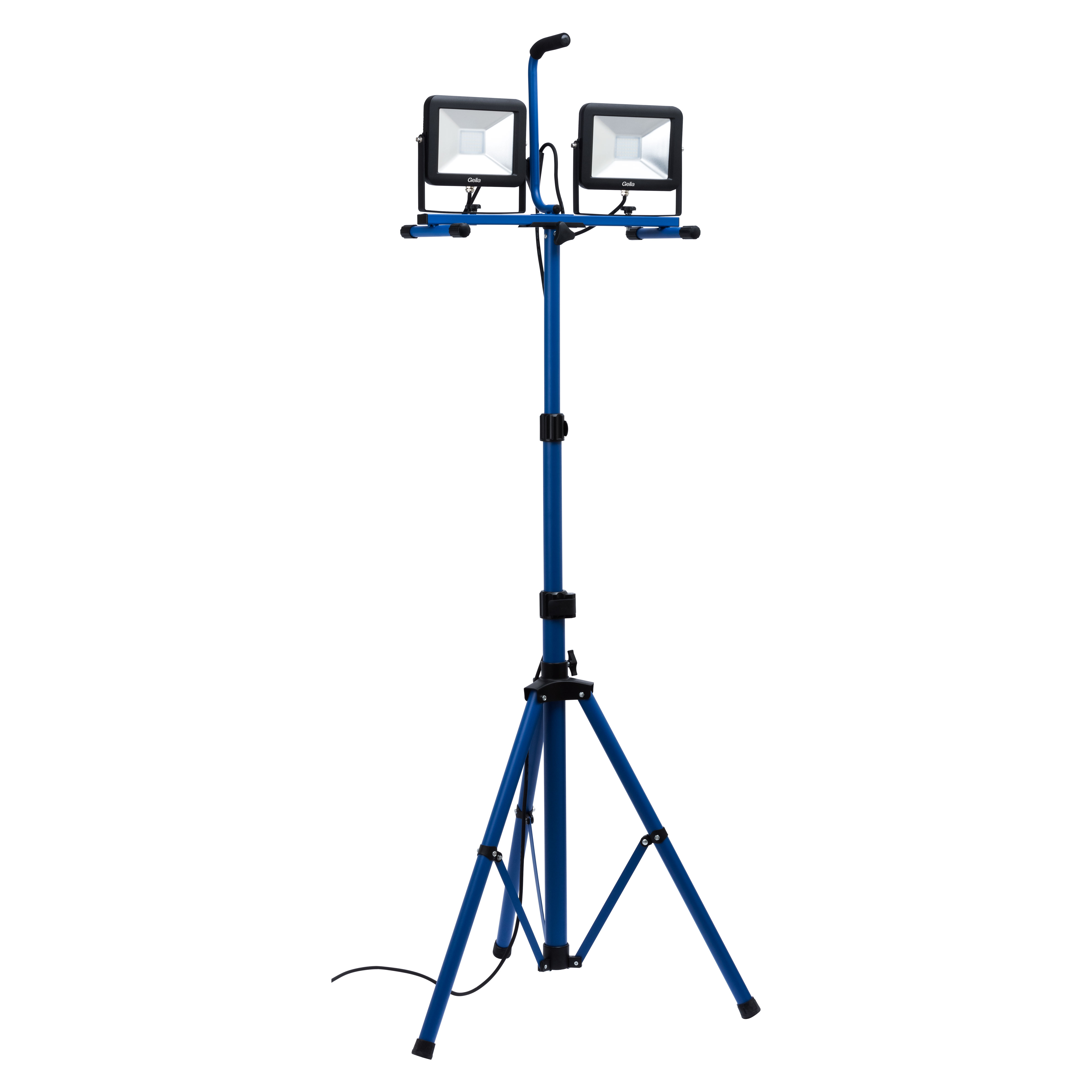 Arbetslampa Gelia LED 2x50W Teleskopstativ 3 m Kabel