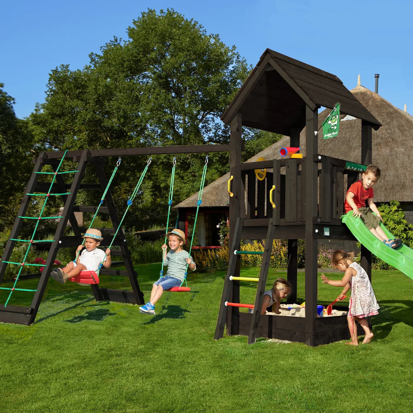 Lektorn Jungle Gym Club Komplett Inkl Climb Module Xtra och Rutschkana