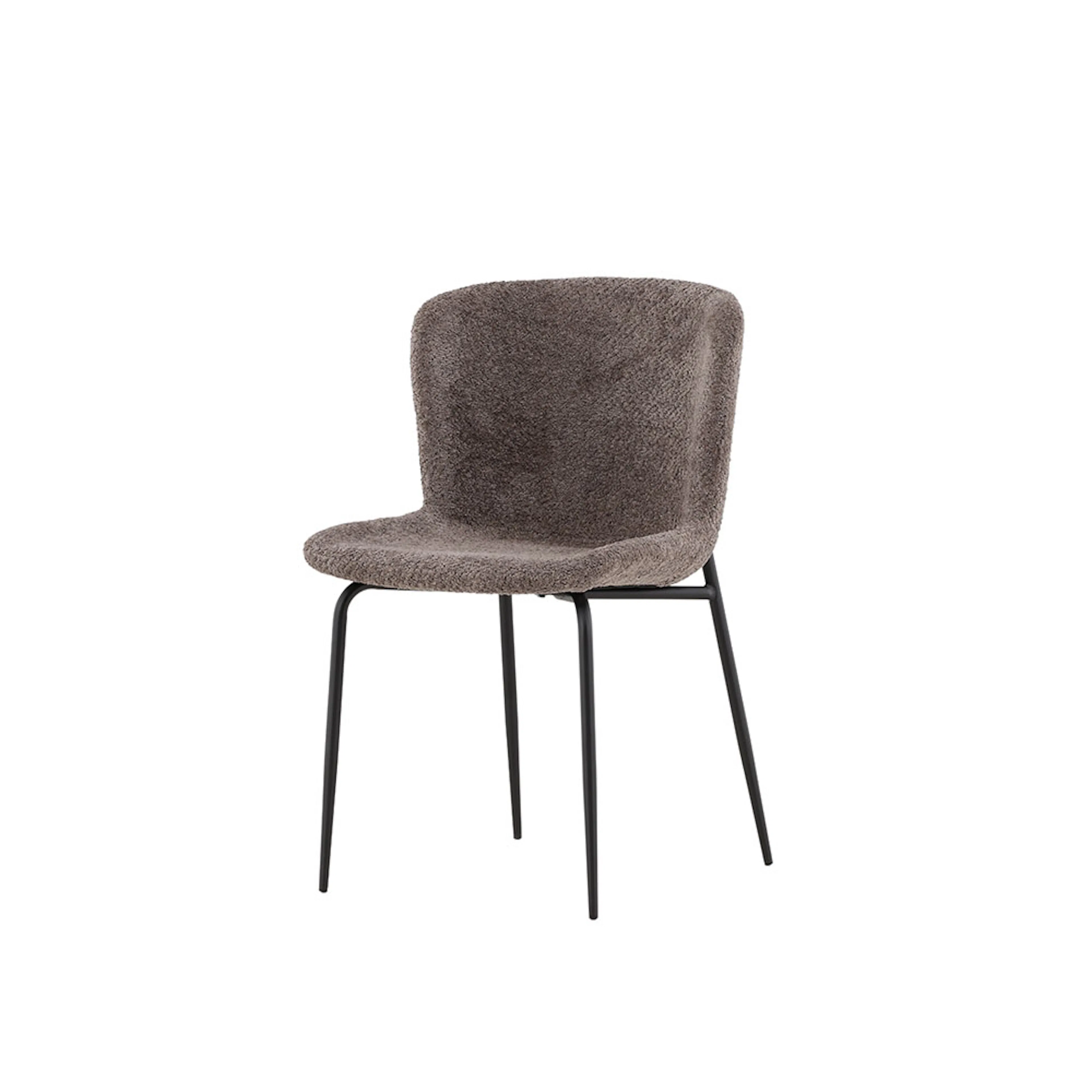 Modesto Dining Chair - Grey / Smoked Black Boucle Svart/Mörkgrå