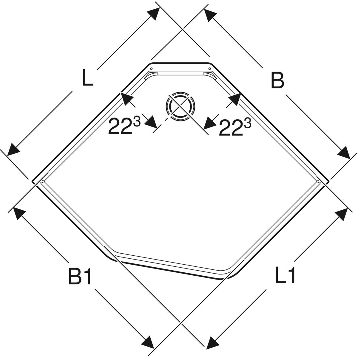 Duschkabin Ifö Showerama Classic Pentagonal