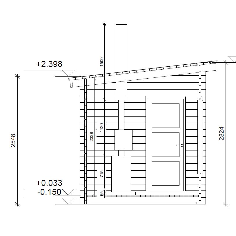 Bastu LP Garden 11,2 m²  Modern Pulpettaktkonstruktion