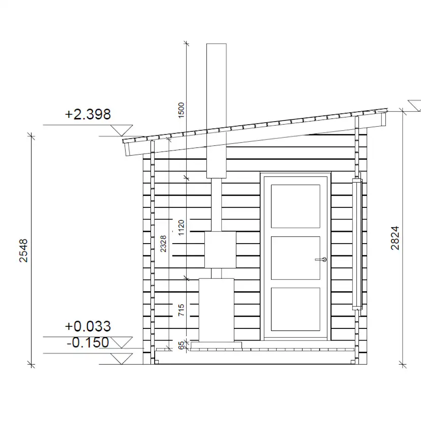Bastu LP Garden 11,2 m² Modern Pulpettaktkonstruktion