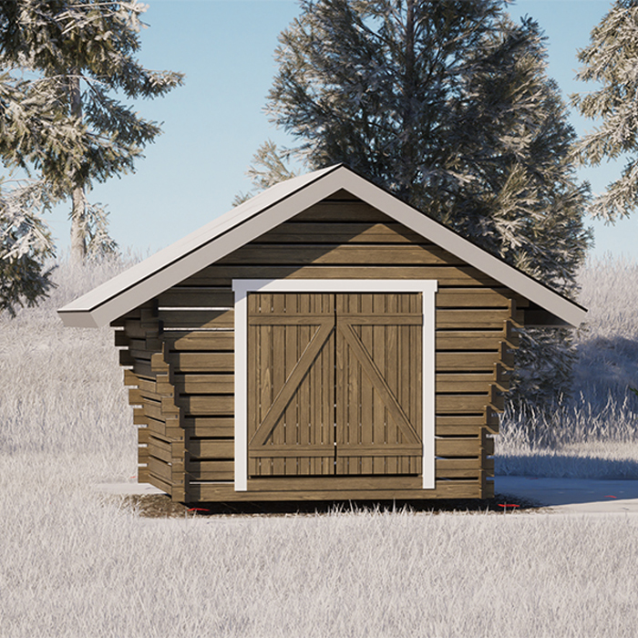 Timmerförråd LP Garden R-S (6m²) Med Springor