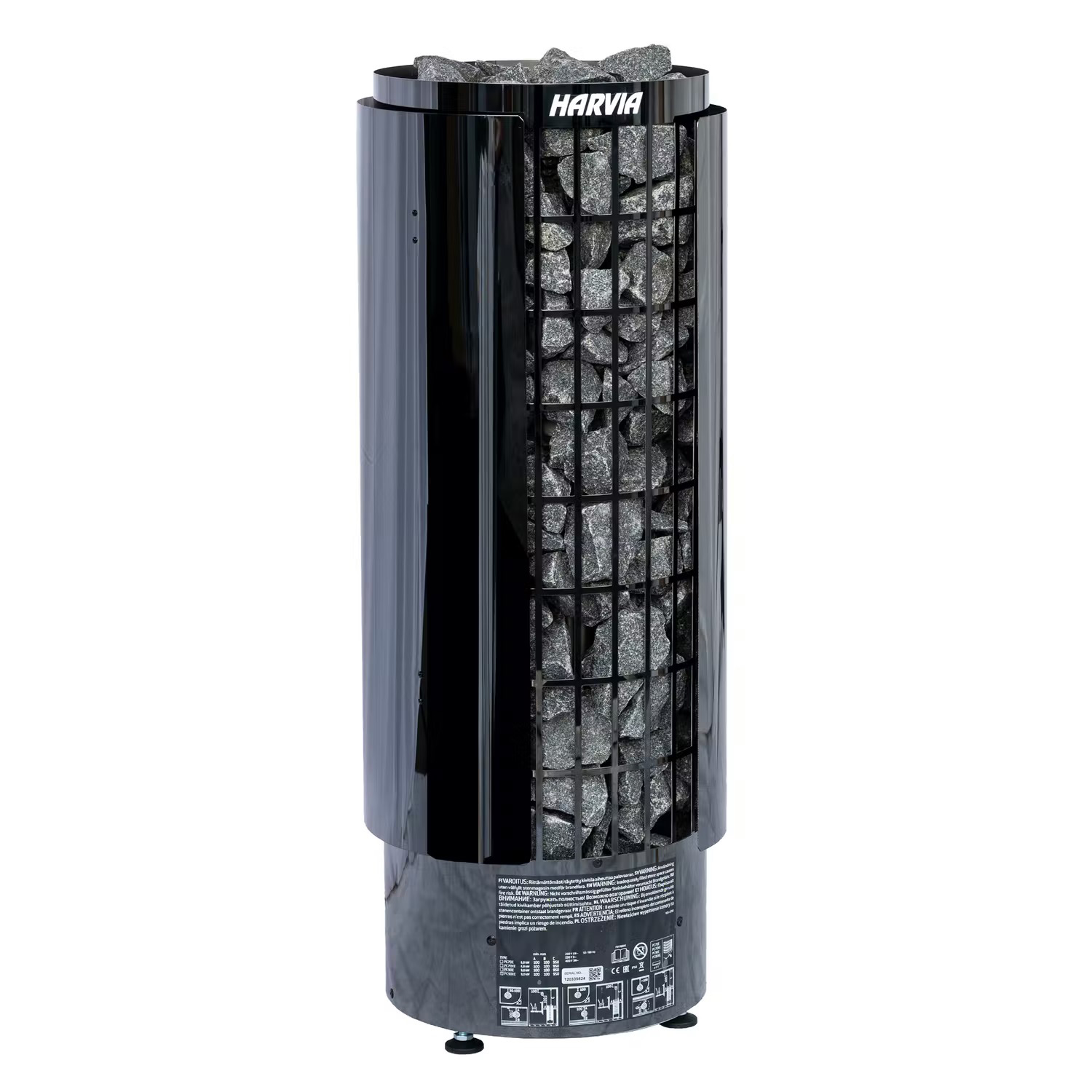 Skyddsvägg Harvia Cilindro Black Steel