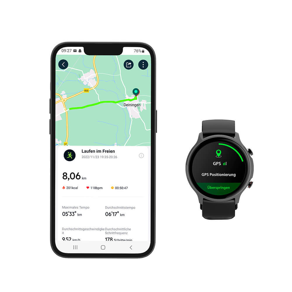 Smartwatch Hama Fit Watch 6910 Svart Löparklocka med Pulsmätare