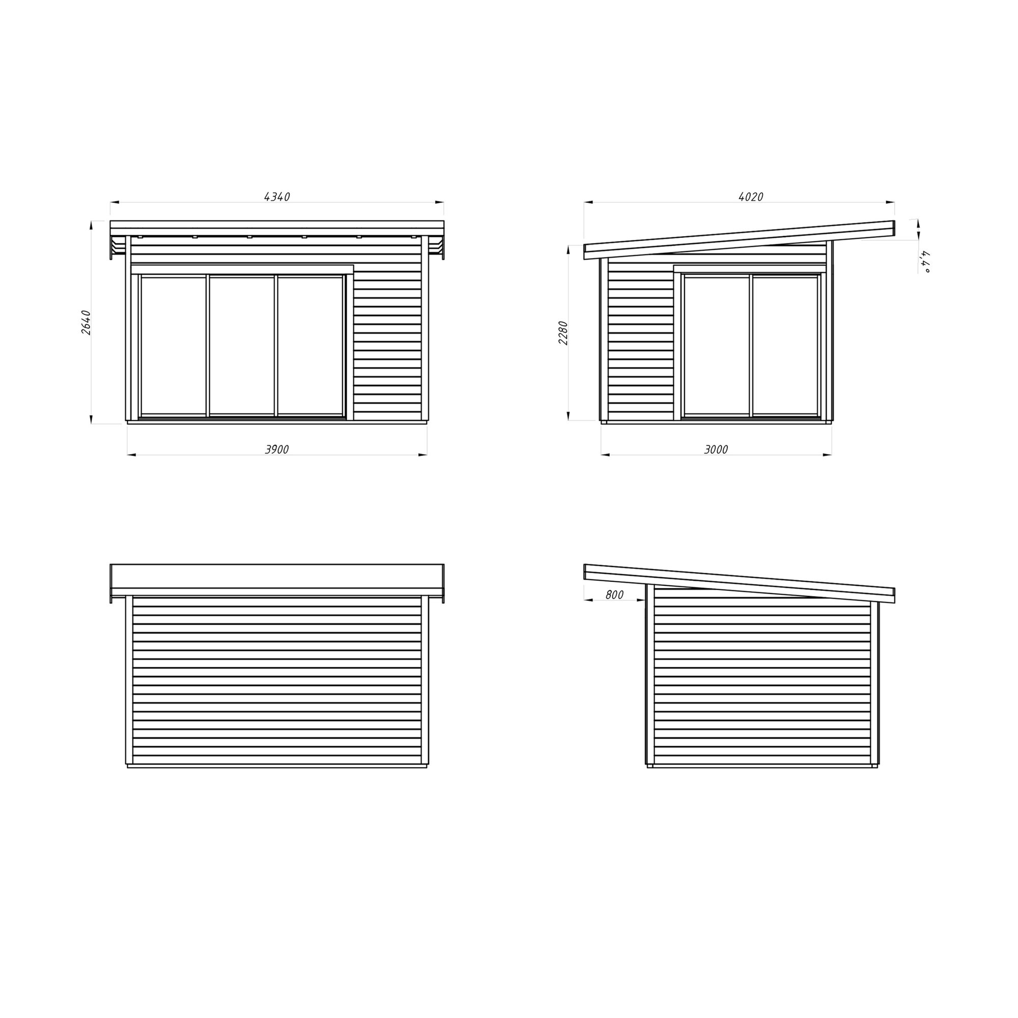 Stuga Palmako Andrea 20,0 m2 (inv. 11,2 m2)