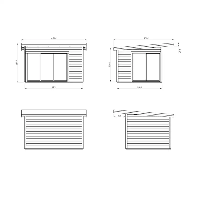 Stuga Palmako Andrea 20,0 m2 (inv. 11,2 m2)