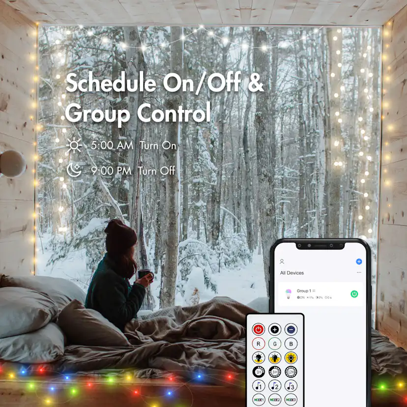 RGB-ljusslinga LogiLink Med Fjärrkontroll och WiFi Tuya IP65 3 m