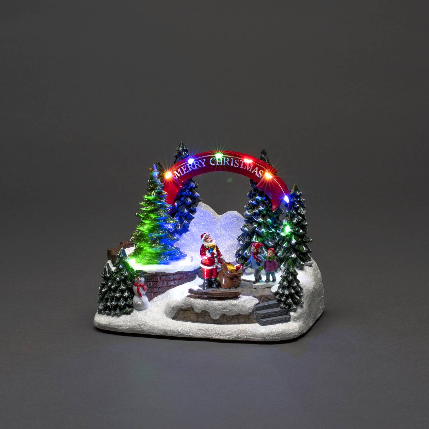 Julby Gnosjö Konstsmide B/O Mekanisk LED Tomte & Barn