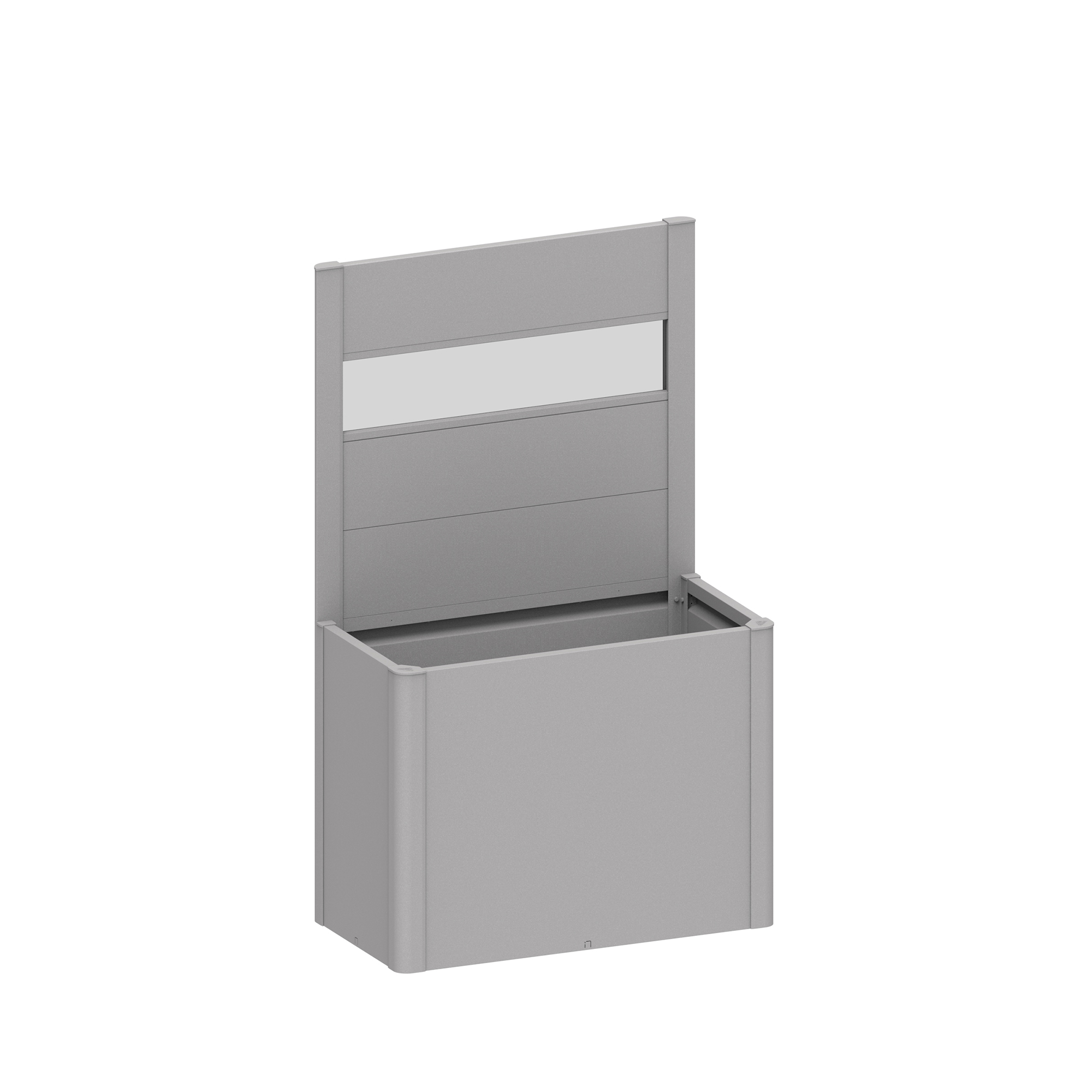 Skärmvägg Biohort till Belvedere Planteringslåda med Akrylglas 91x4x102 cm