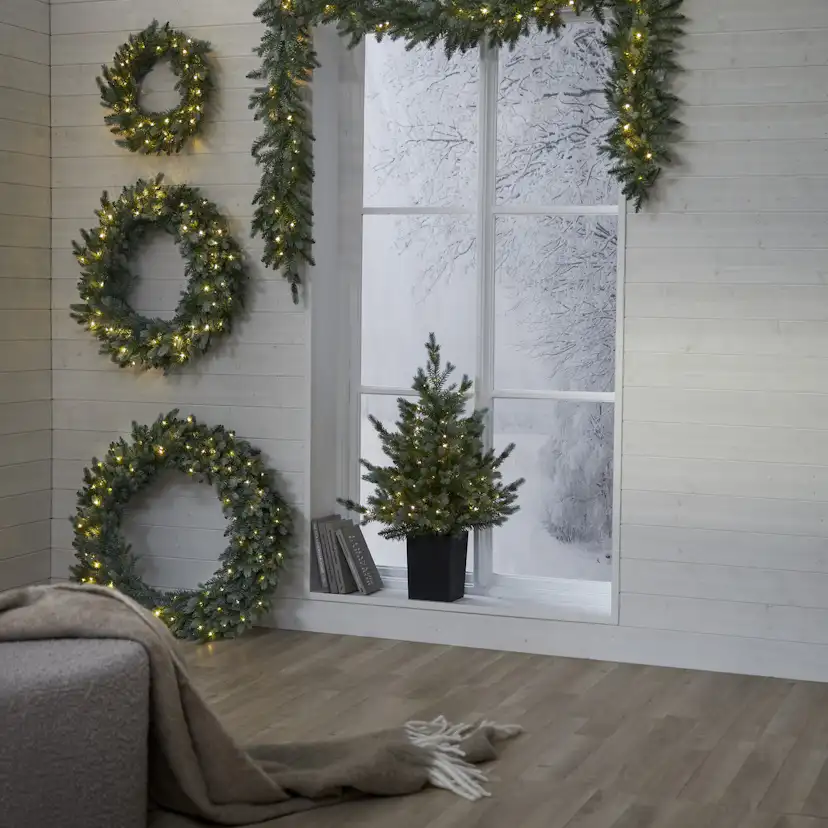 Krans Star Trading Greyland 80 cm LED-Ljuskrans