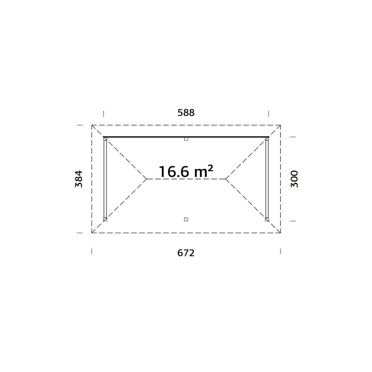 Stuga Palmako Bianca 16,6 m2 Set 2
