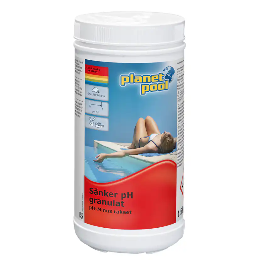 pH-Reglering Planet Pool Poolkemi för Spabad & Pool Granulat 1,5 kg