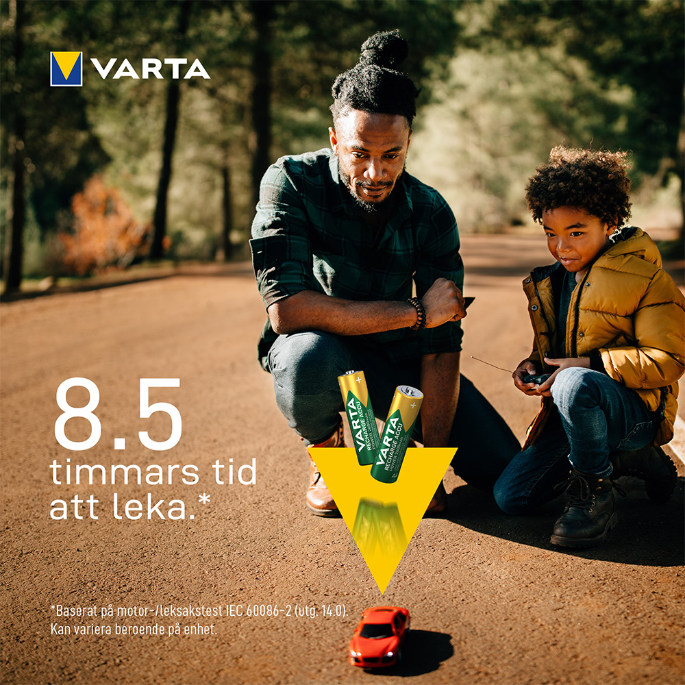 Batteri VARTA Laddningsbara Alkaliska AA 2600 mAh 4-Pack