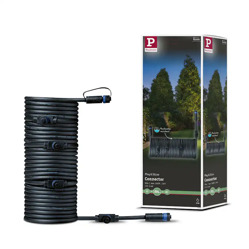 Anslutningskabel Paulmann Plug & Shine IP68 max. 150W 1in-5ut
