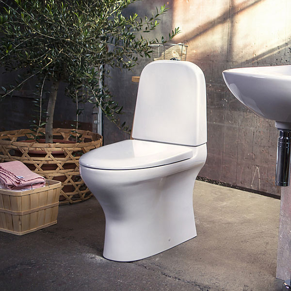 Toalettstol Gustavsberg Estetic 8300 Hygienic Flush för Limn Vit, Mjukstängande Hårdsits Vit