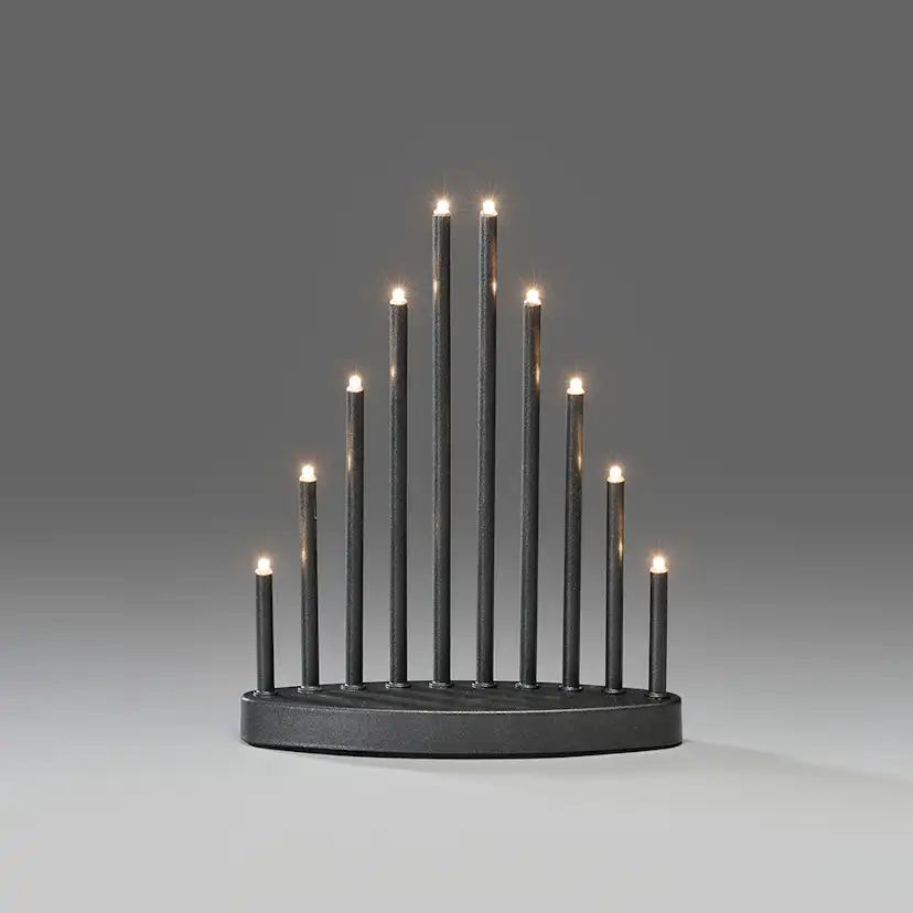 Adventsljusstake Gnosjö Konstsmide 10L Batteridriven