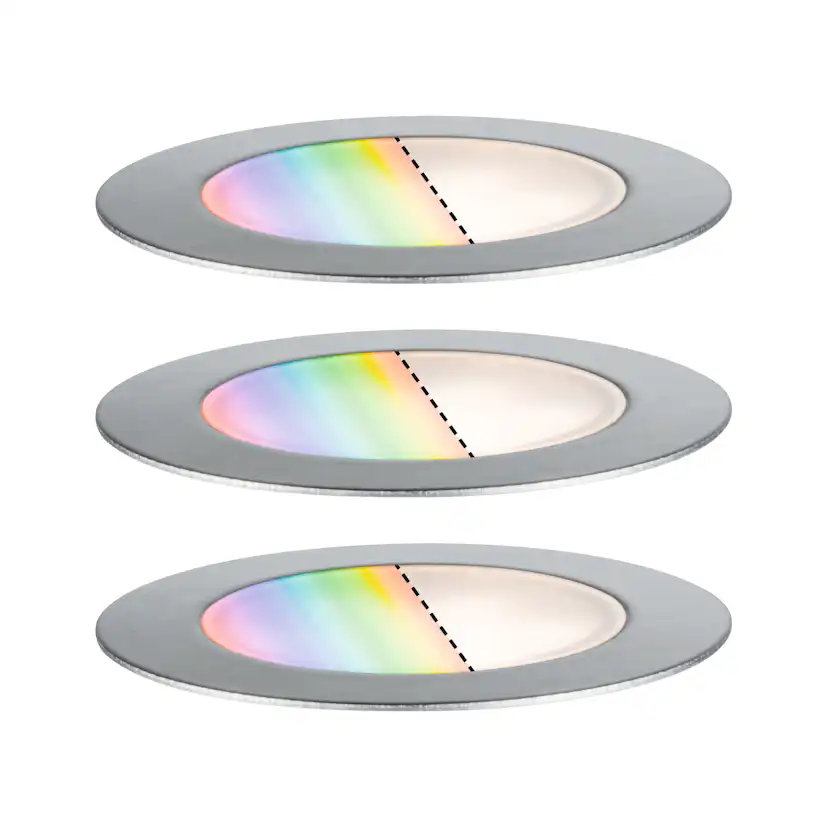 LED Infälld Markbelysning Paulmann Plug & Shine Smart Home Zigbee 3.0 Floor Profil IP67 RGBW+ 2W 3-pack