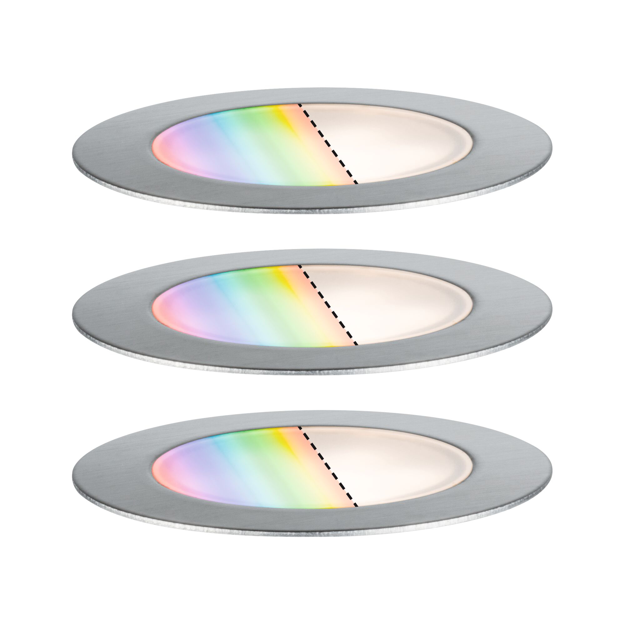LED Infälld Markbelysning Paulmann Plug & Shine Smart Home Zigbee 3.0 Floor Profil IP67 RGBW+ 2W 3-pack