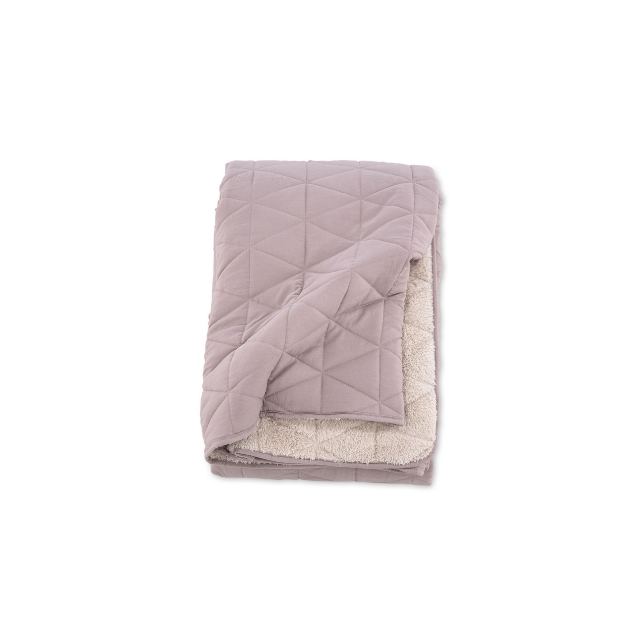 Nilla Bedspread Heavy brushed poly cationic/sherpa - Light p Ljusrosa, Mått: 250x150 cm