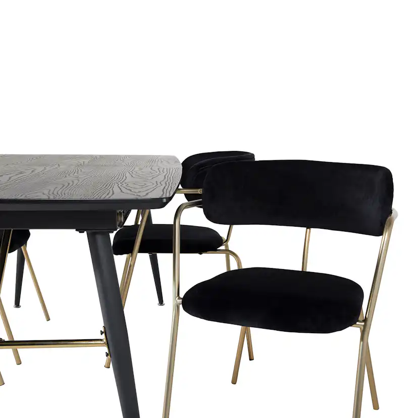 Matgrupp Venture Home Gold med 4 Arrow stolar