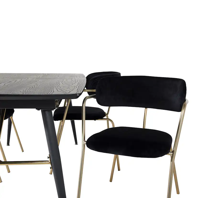 Matgrupp Venture Home Gold med 4 Arrow stolar