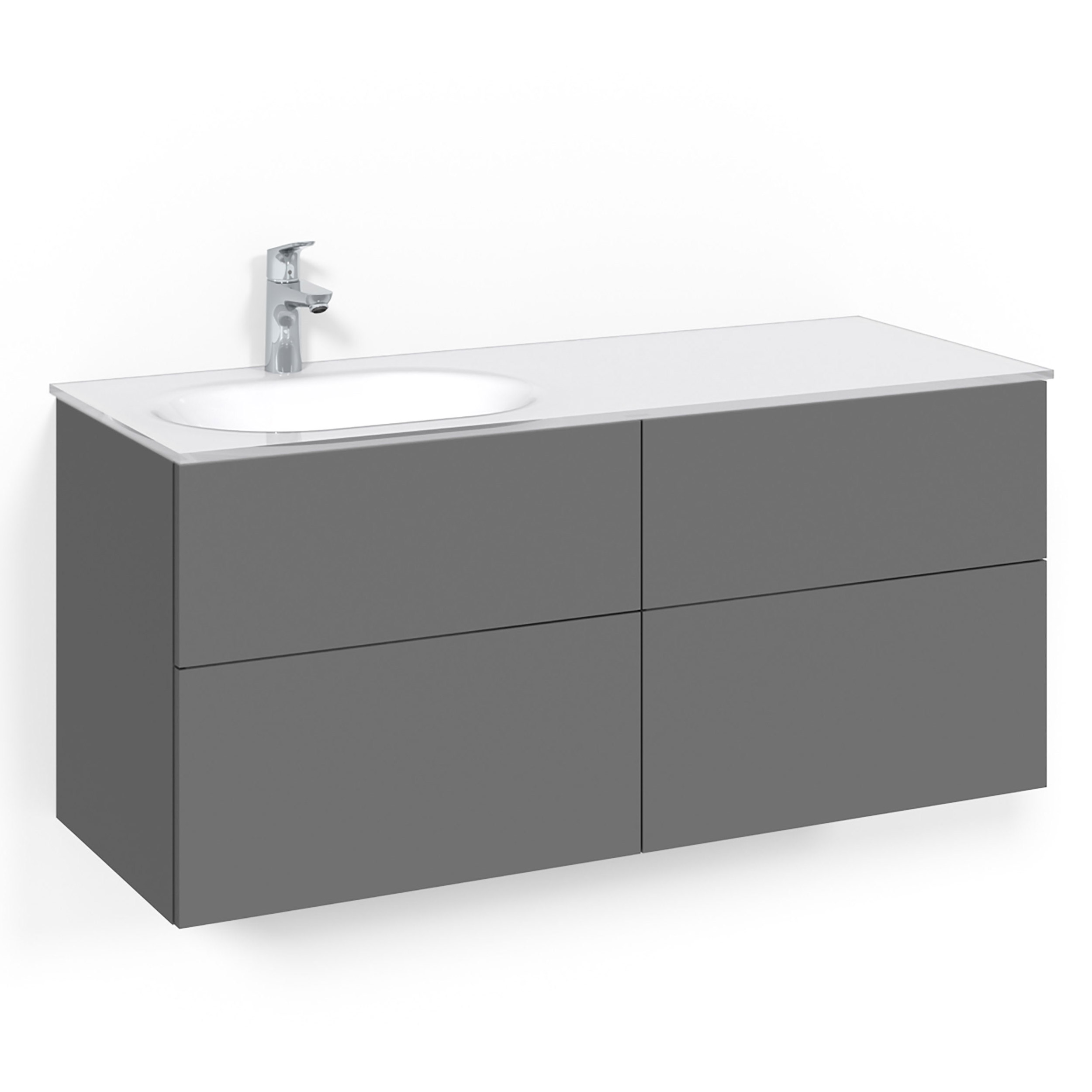 Tvättställsskåp Macro Design Crown Plain Med Glastvättställ