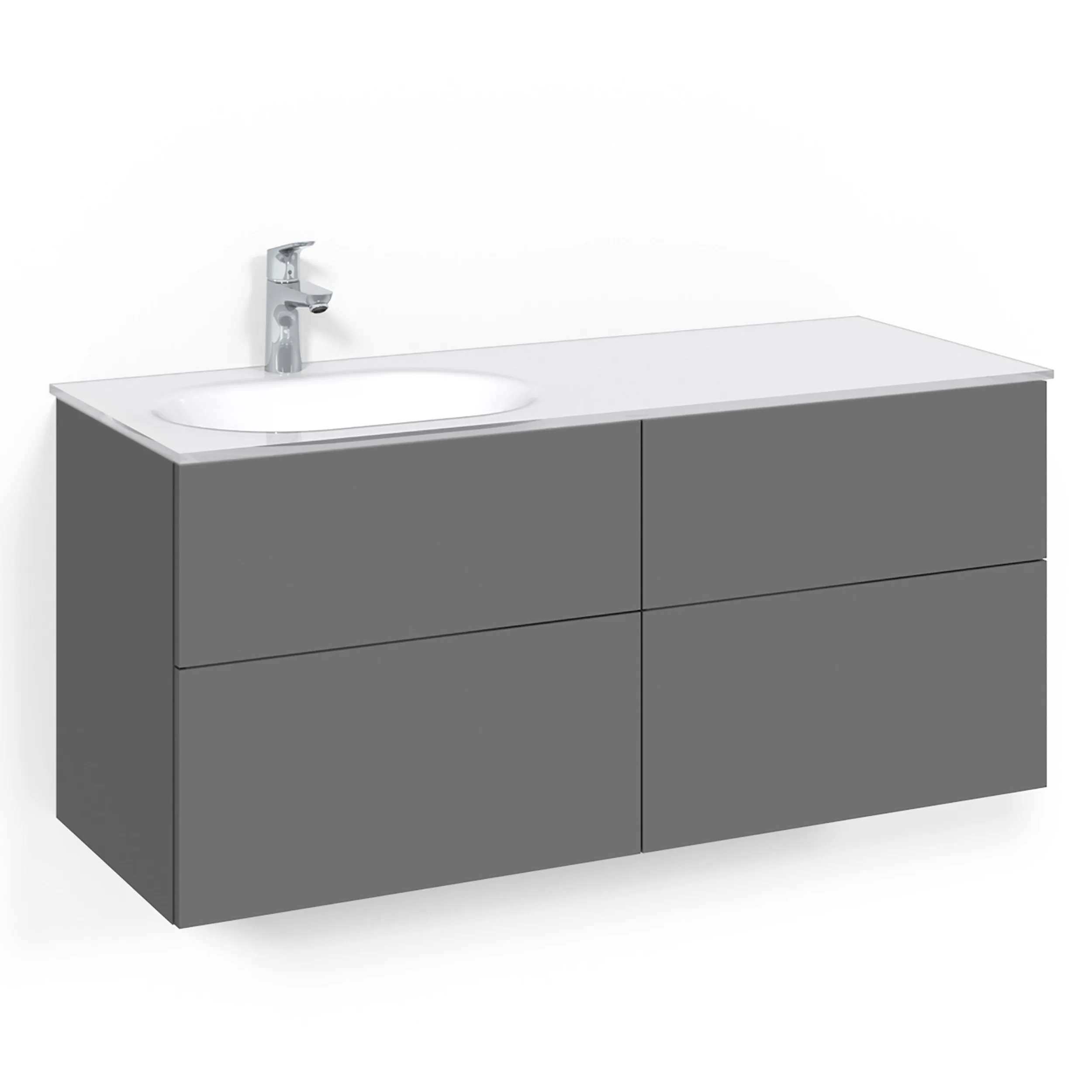 Tvättställsskåp Macro Design Crown Plain Med Glastvättställ