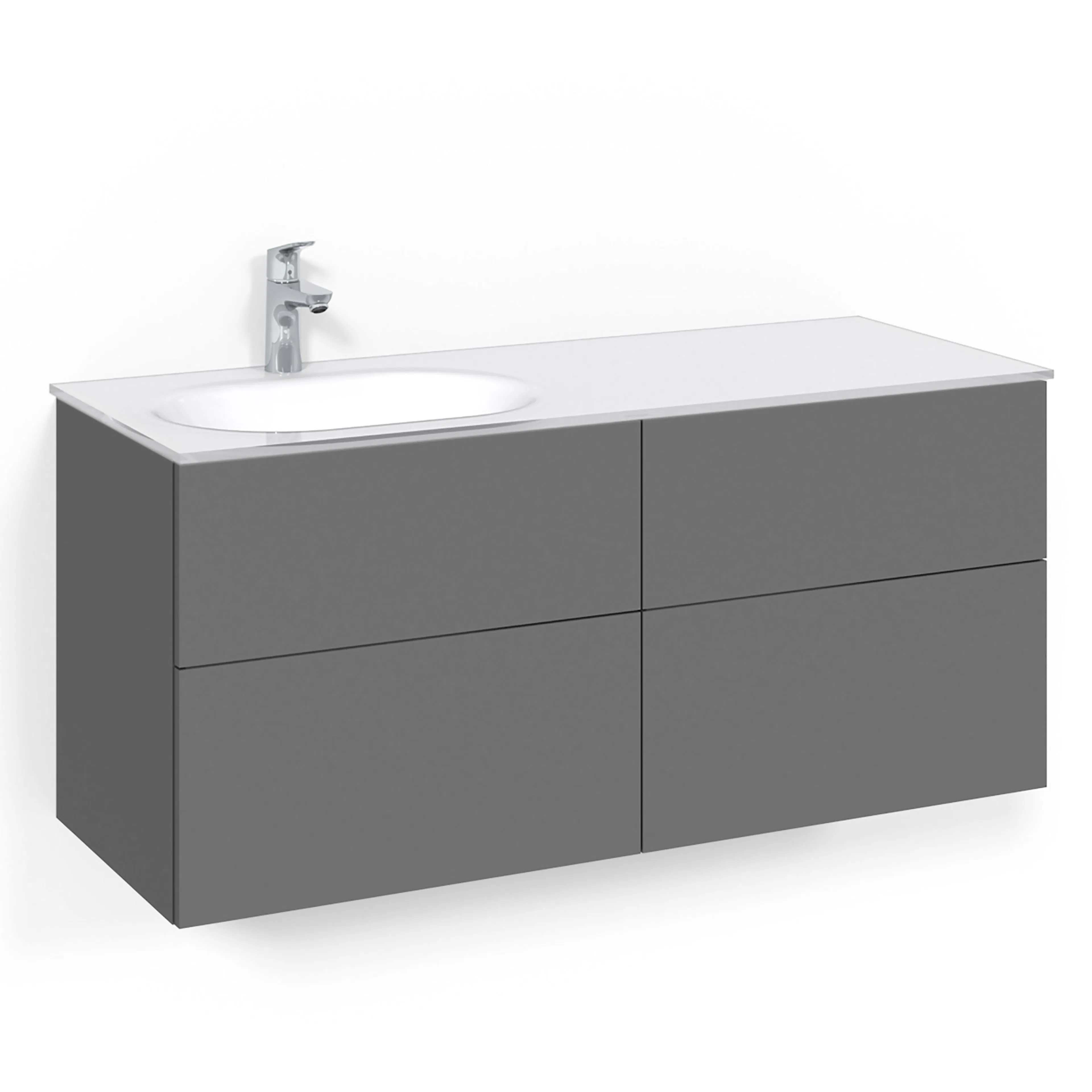 Tvättställsskåp Macro Design Crown Plain Med Glastvättställ