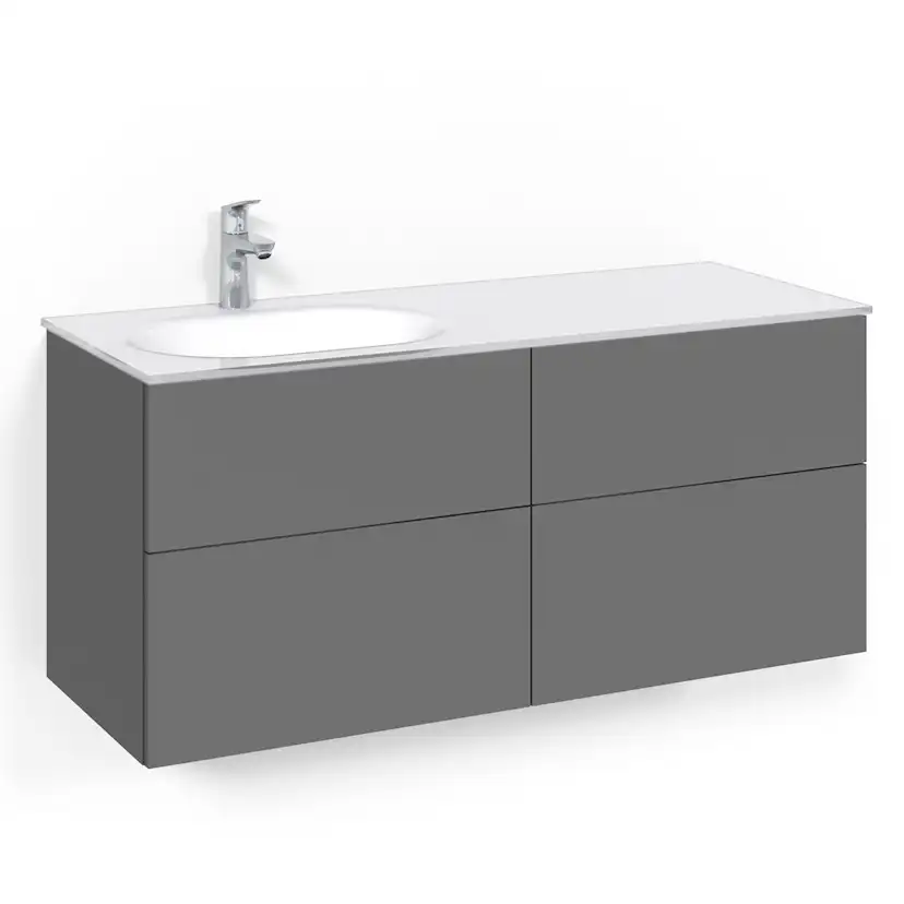 Tvättställsskåp Macro Design Crown Plain Med Glastvättställ