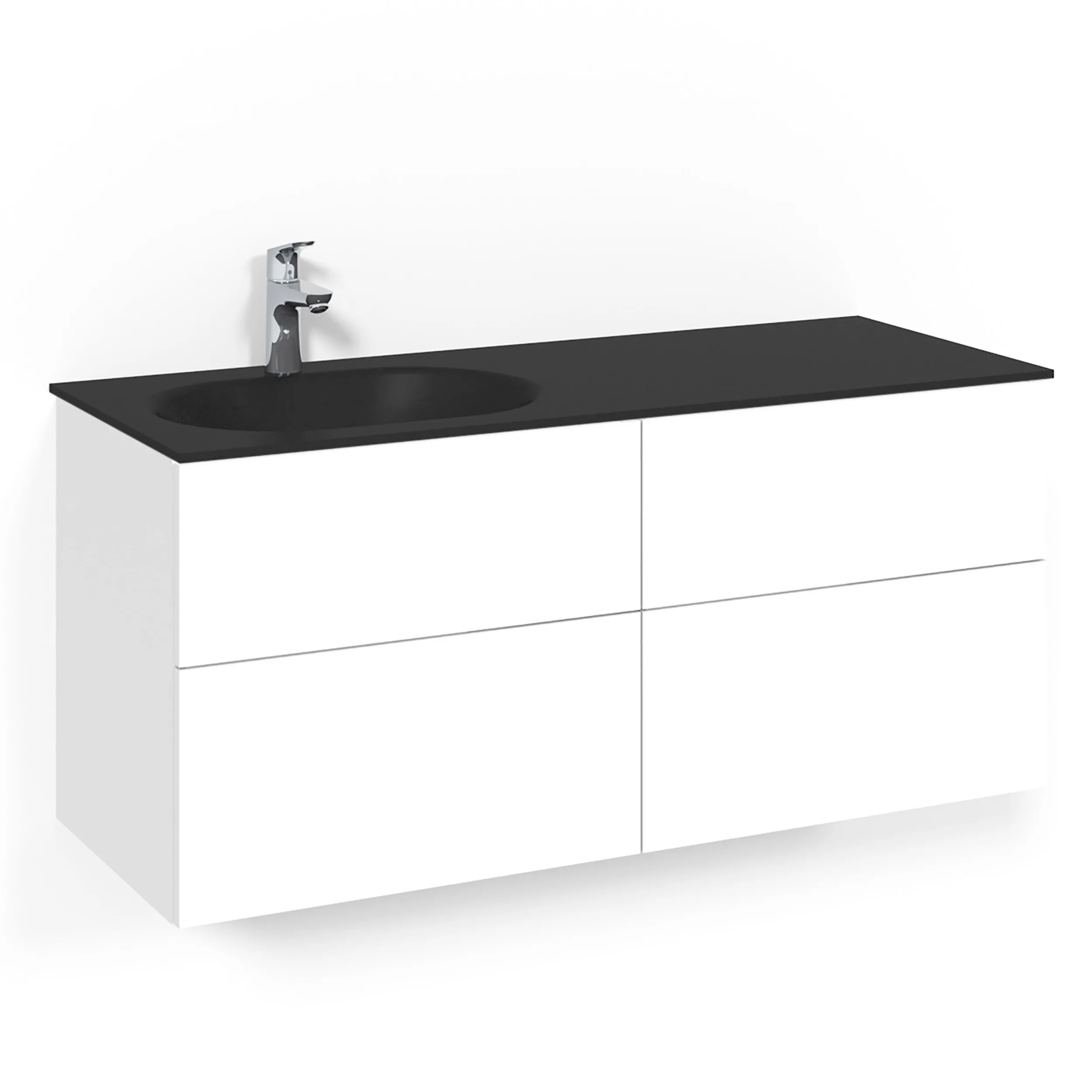Tvättställsskåp Macro Design Crown Plain Med Glastvättställ