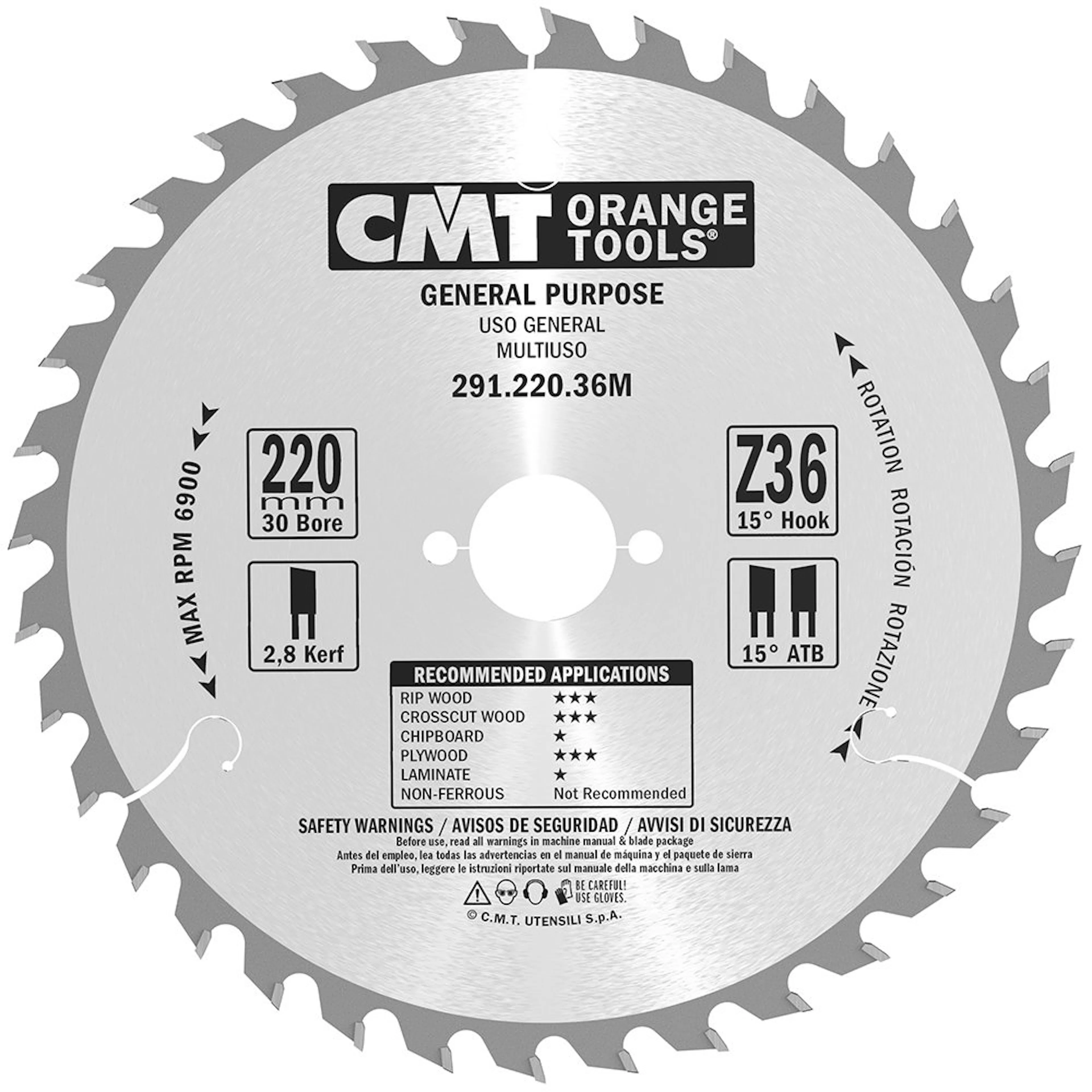 Sågklinga CMT Orange Tools Kapning/Klyvning