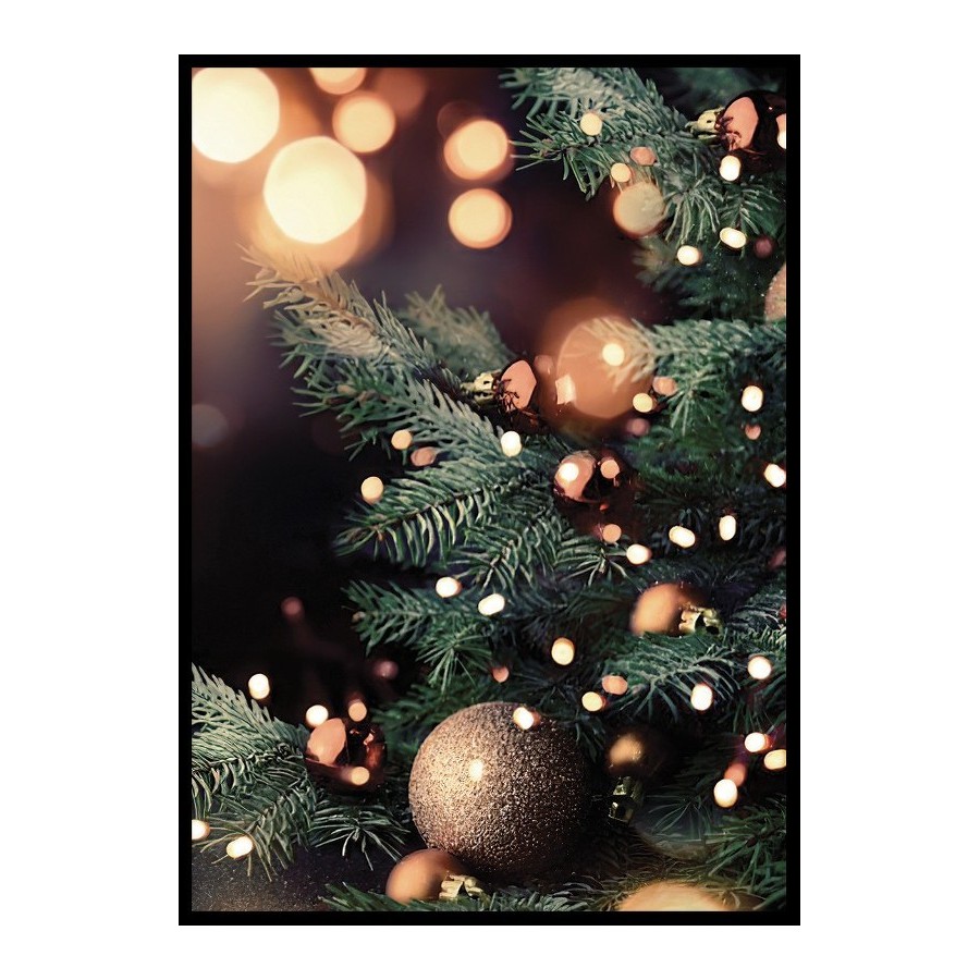 Christmas Tree And Lights Storlek: 30x40 cm