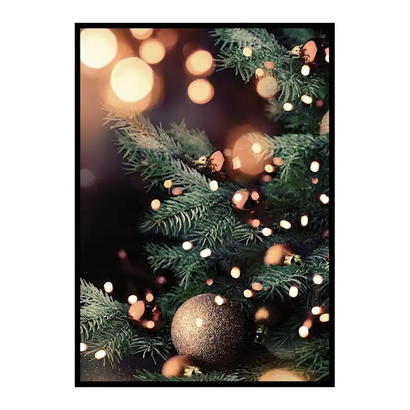 Christmas Tree And Lights Storlek: 30x40 cm