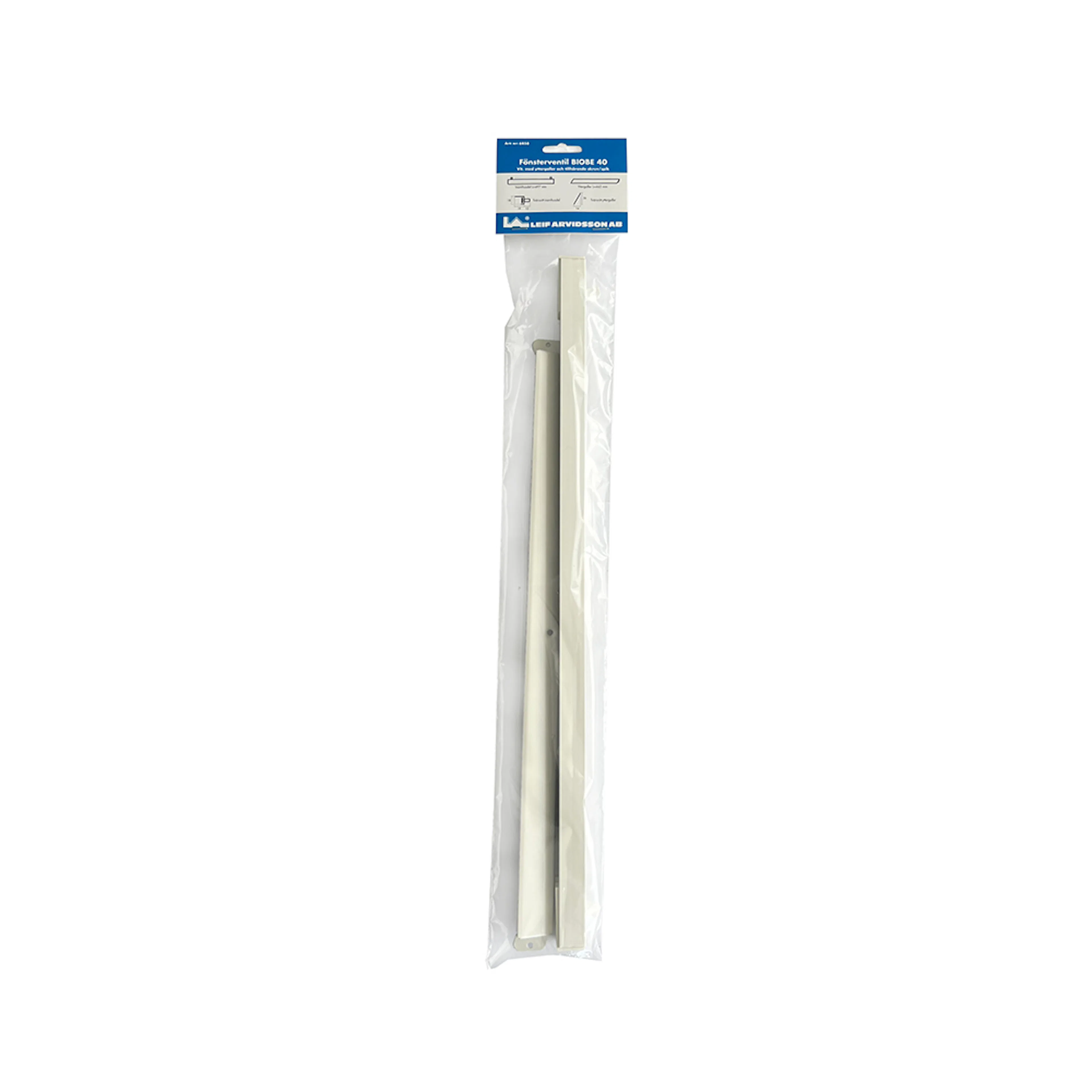 KP BIOBE VIT 40 fönstervent, kompl med yttergaller Vit, 497 mm