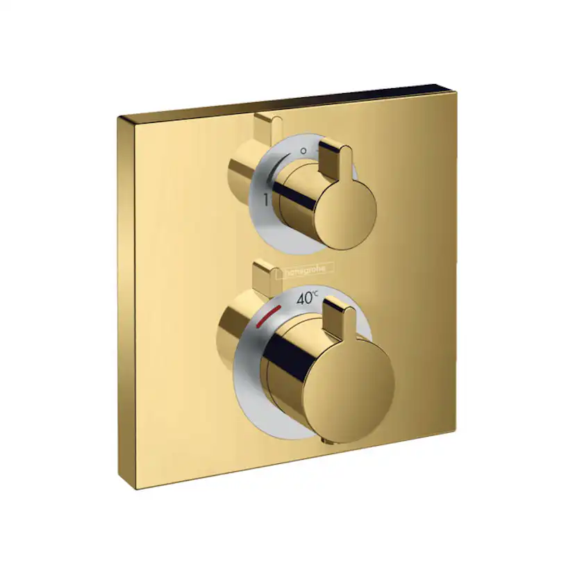 Inbyggnadspaket Dusch Hansgrohe Ecostat Guld Polerad Guld
