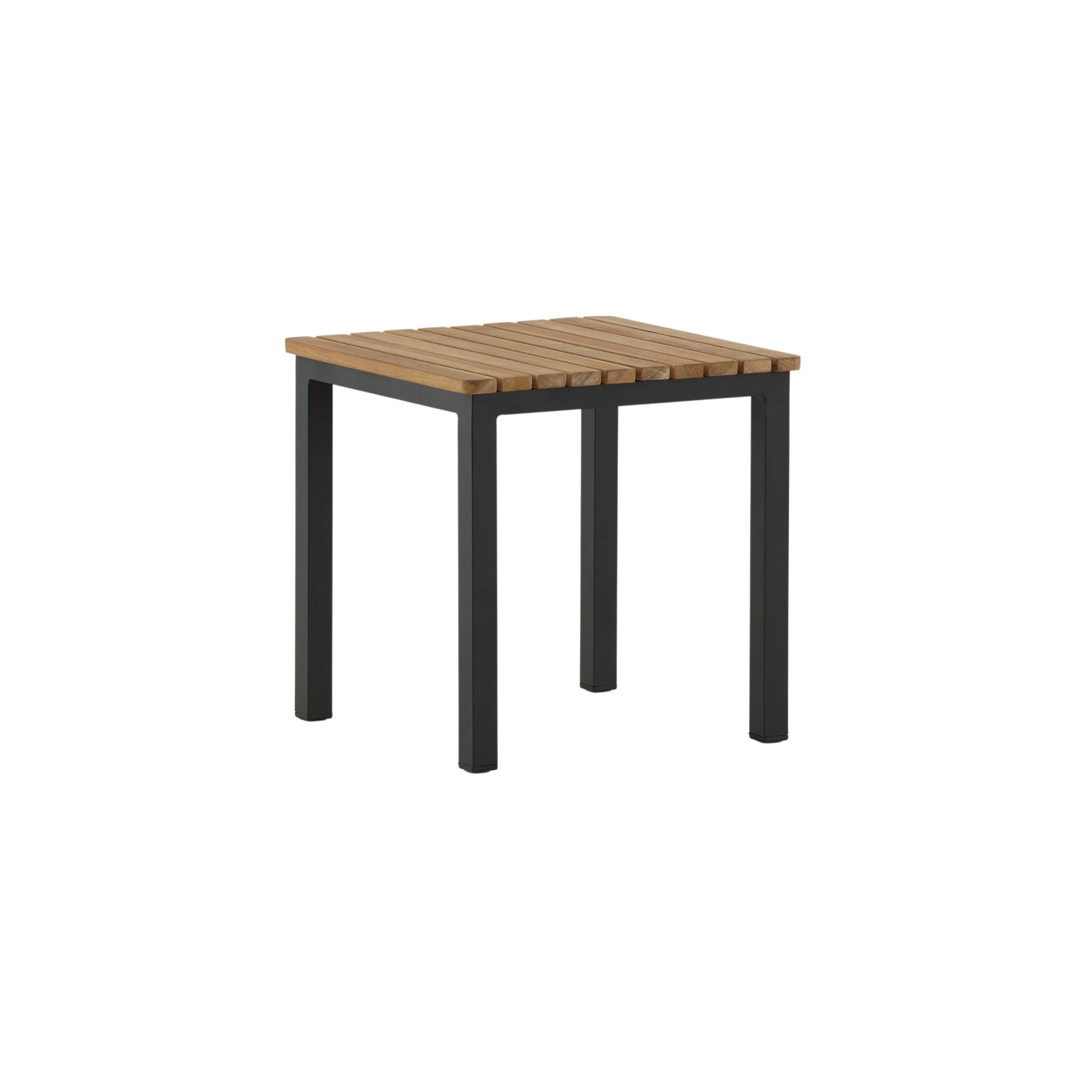 Mexico Sidobord 40*40*40 - Svart Alu / teak Svart